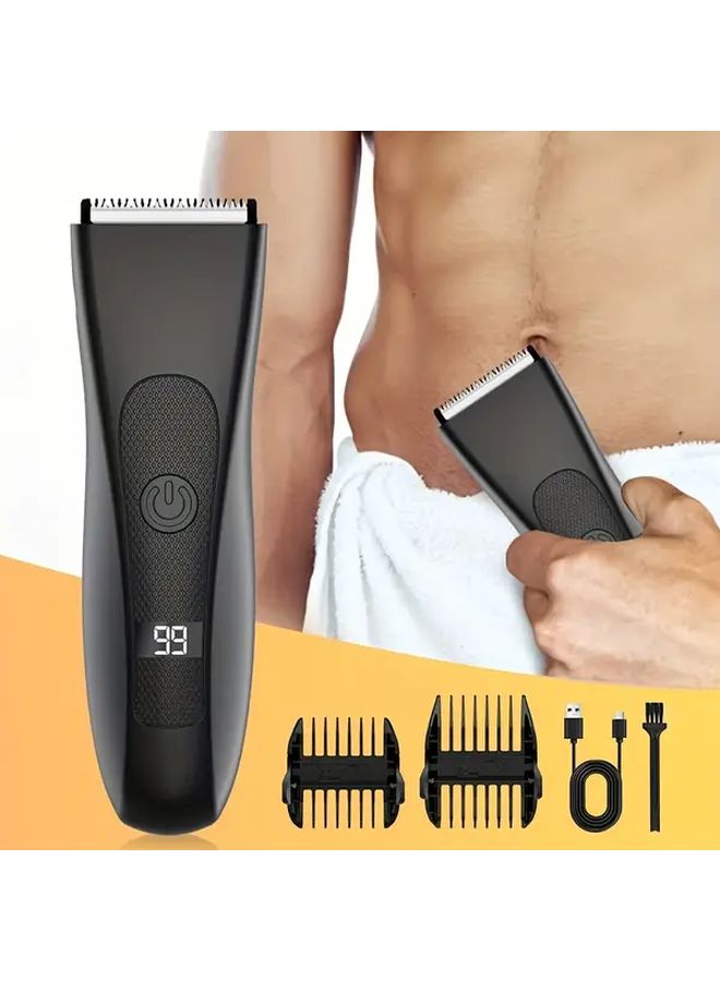 Black MIGUAN Digital Display Body Hair Trimmer USB C Rechargeable Cordless for Men and Women - Image 1